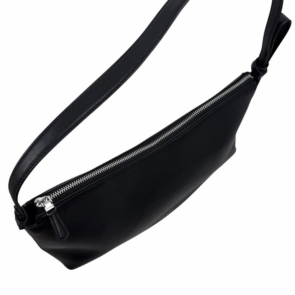 Kate Spade Loop Large Shoulder Bag Pebble Leather Black Silver - Picture 11 of 15